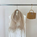 Thin Tassel Soft Organza New Shawl Womens Scarf