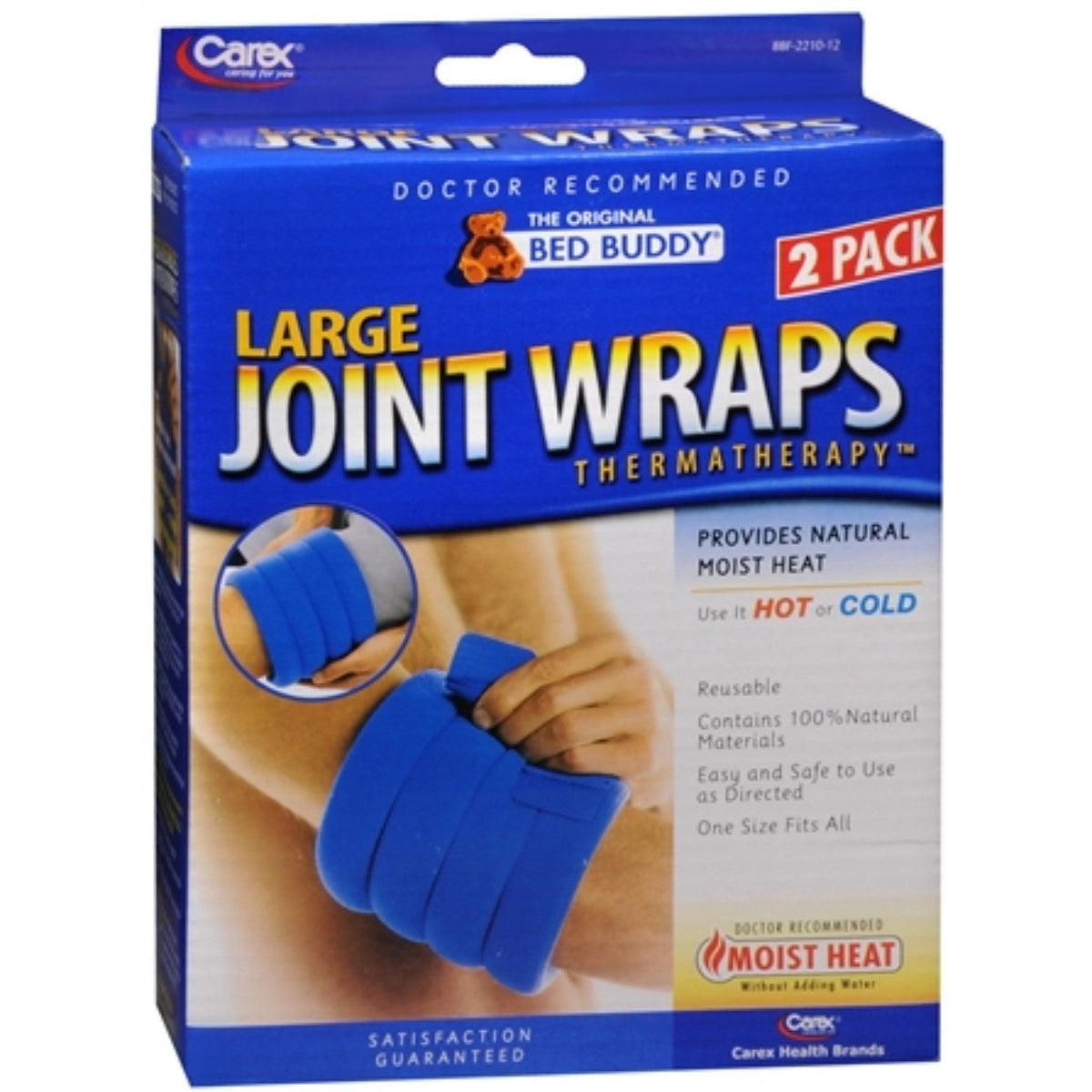 Bed Buddy Large Joint Wraps – 2 Count – Targeted Pain Relief for Knee, Elbow & Ankle