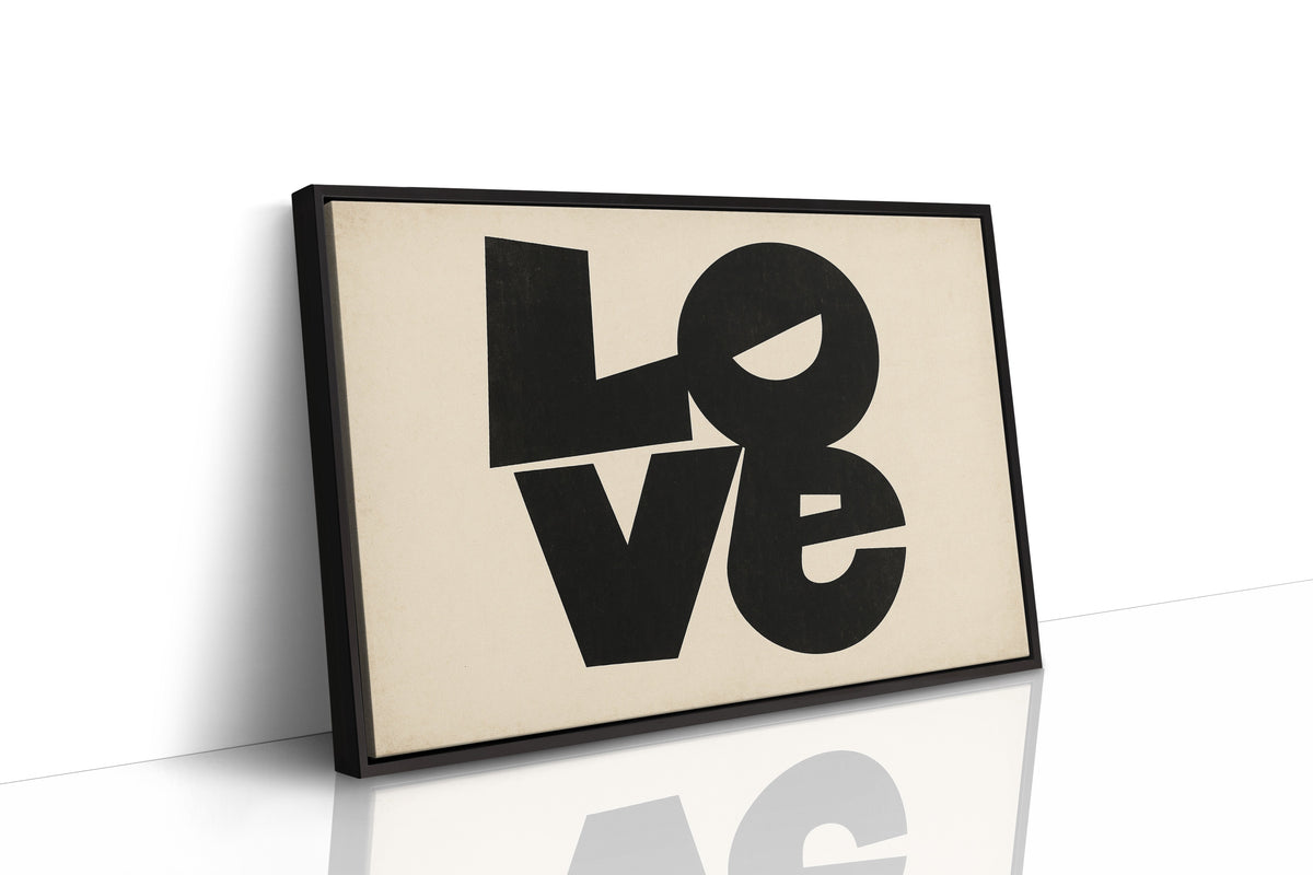 LOVE Modern Block Typography Print