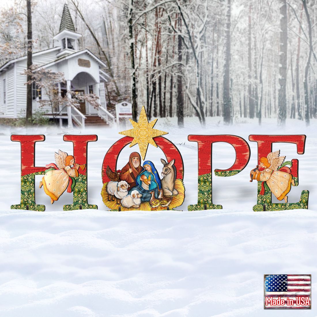Hope Outdoor Nativity Set by G. DeBrekht - Nativity Holiday Decor - 8121461F-S4L