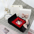 Double door 16 roses eternal flower gift box holiday necklace ring bracelet Valentine's Day jewelry packaging box