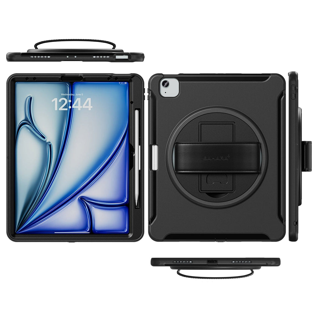 iPad Air 13-inch (M2 / M3 / M4) Case - Heavy-Duty, Hand Strap | Raider Series