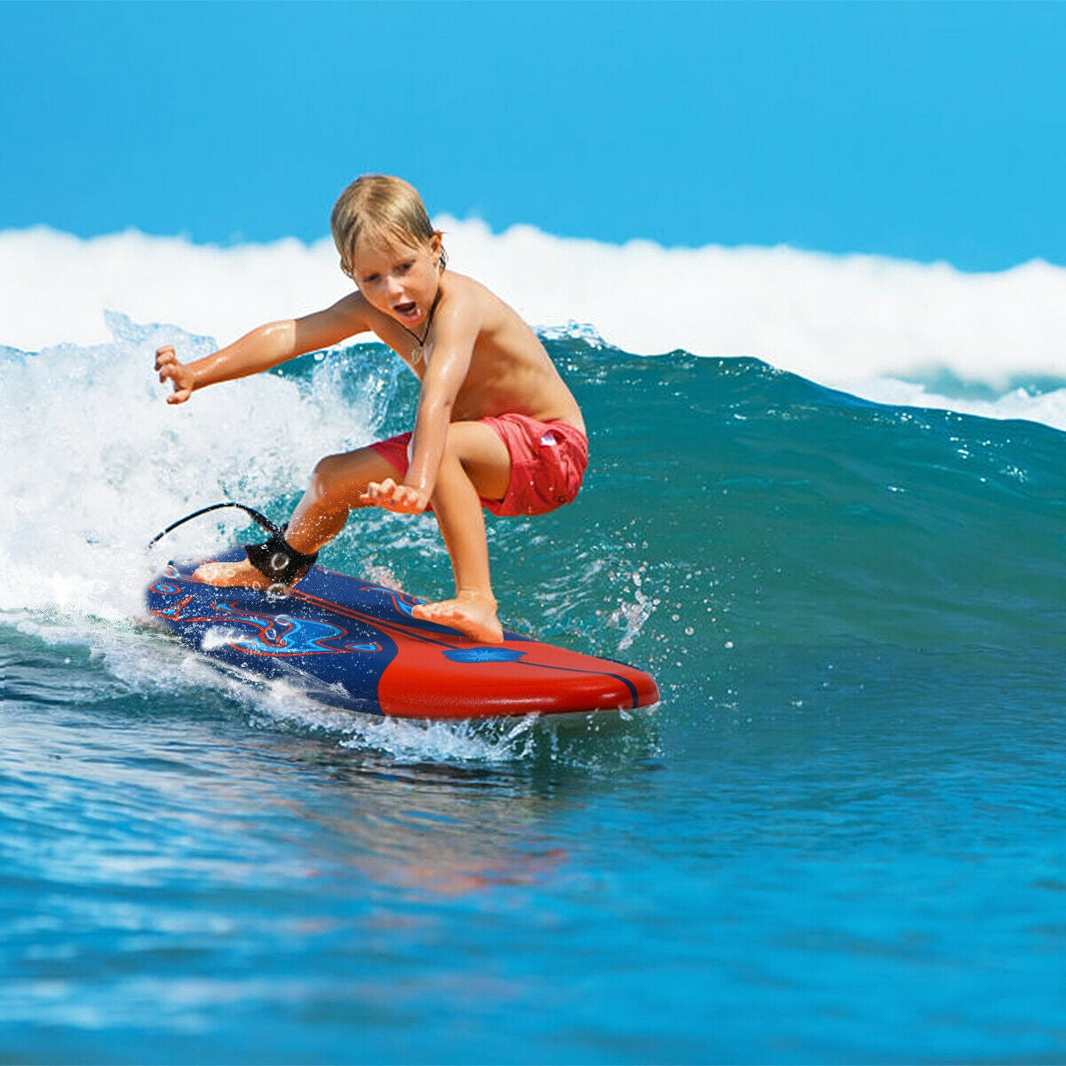 6 Feet Surfboard with 3 Detachable Fins