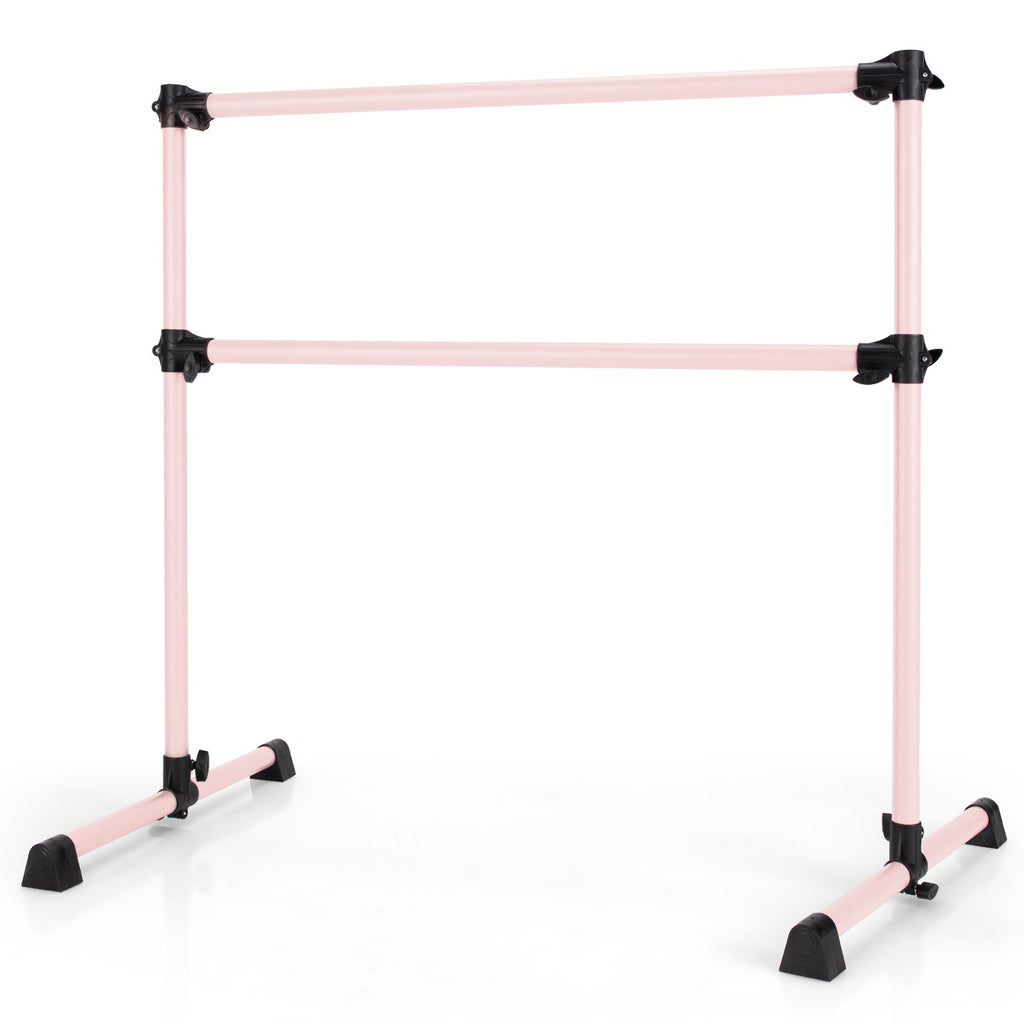 4 Feet Double Ballet Barre Bar with Adjustable Height