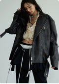 Dark Rock Genderless Futuristic Motorcycle Vintage Jacket