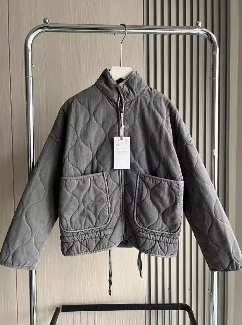 New Arrival Womens Diamond-quilted Cotton Jacket