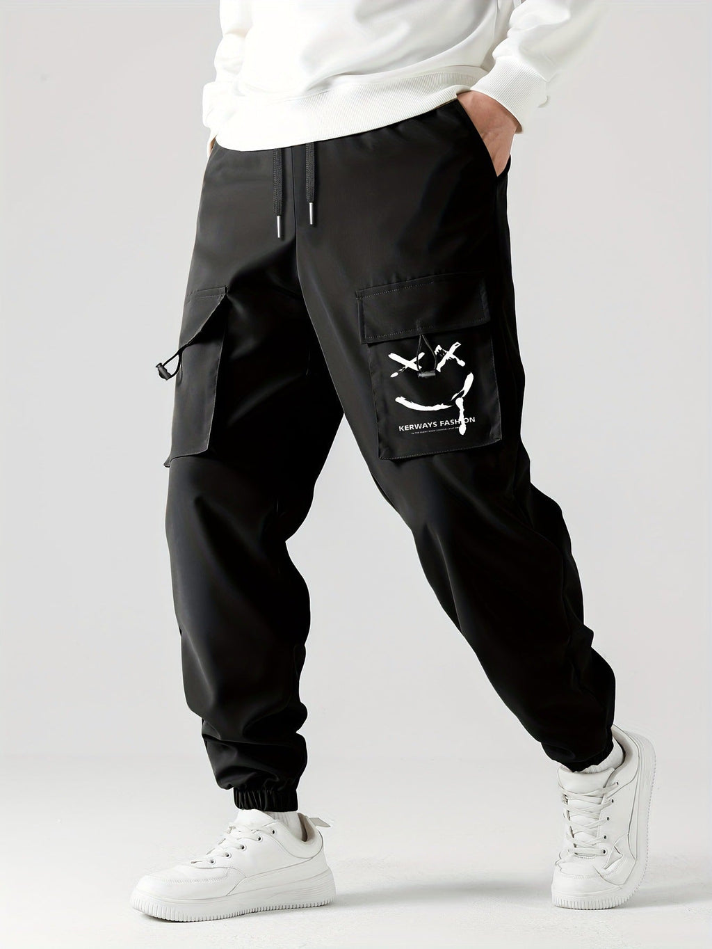 Men's Straight-Leg Ankle-Tied Work Pants