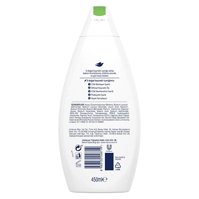 Dove Deeply Nourishing Body Wash 450ml - Hydrating & Gentle | Daily Use