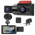 2K Car DVR 3 Channel Dash Cam Camcorder Camera Recorder with 140¡ Angle GPS WiFi Night Vision G-sensor Loop Recording Parking Monitor