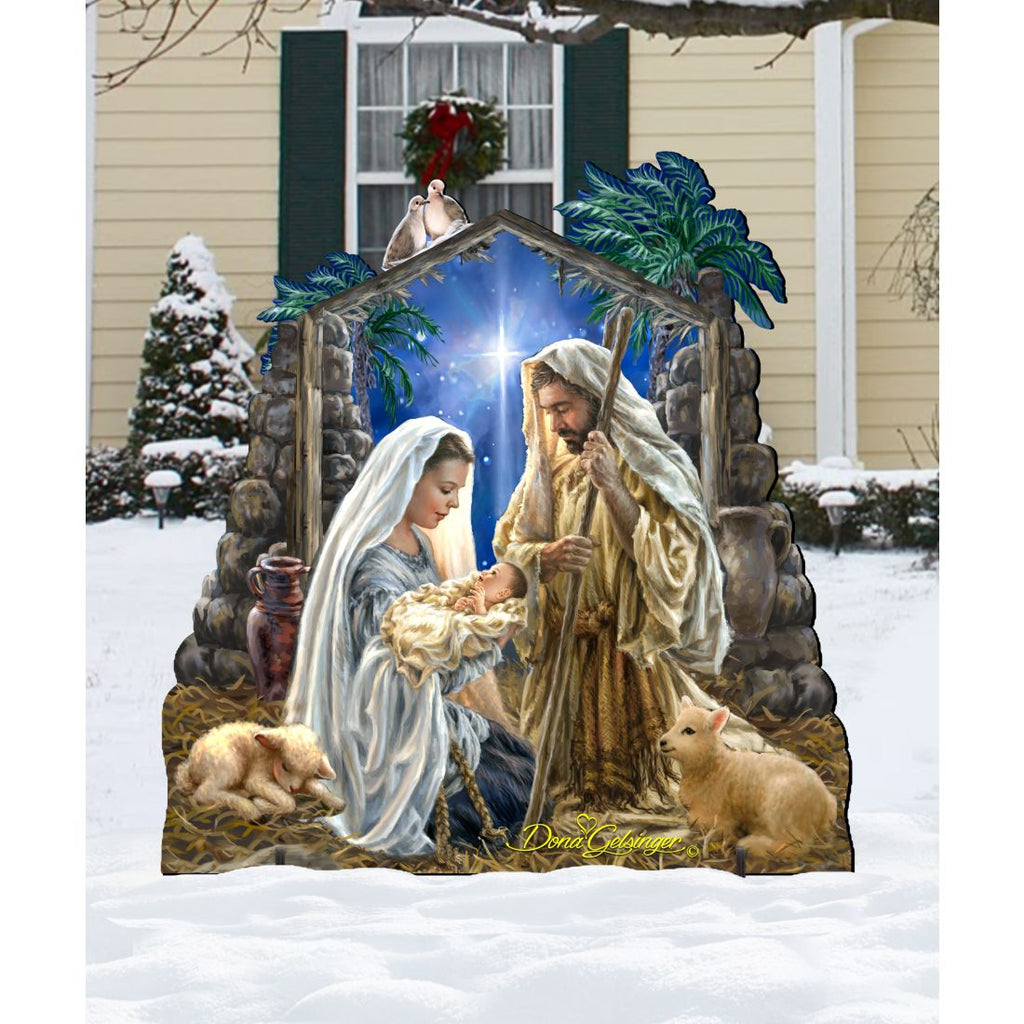Glory to God Nativity Outdoor Decor by D. Gelsinger - Nativity Holiday Decor - 8461010F-1722 Outdoor Decor 32" Tall