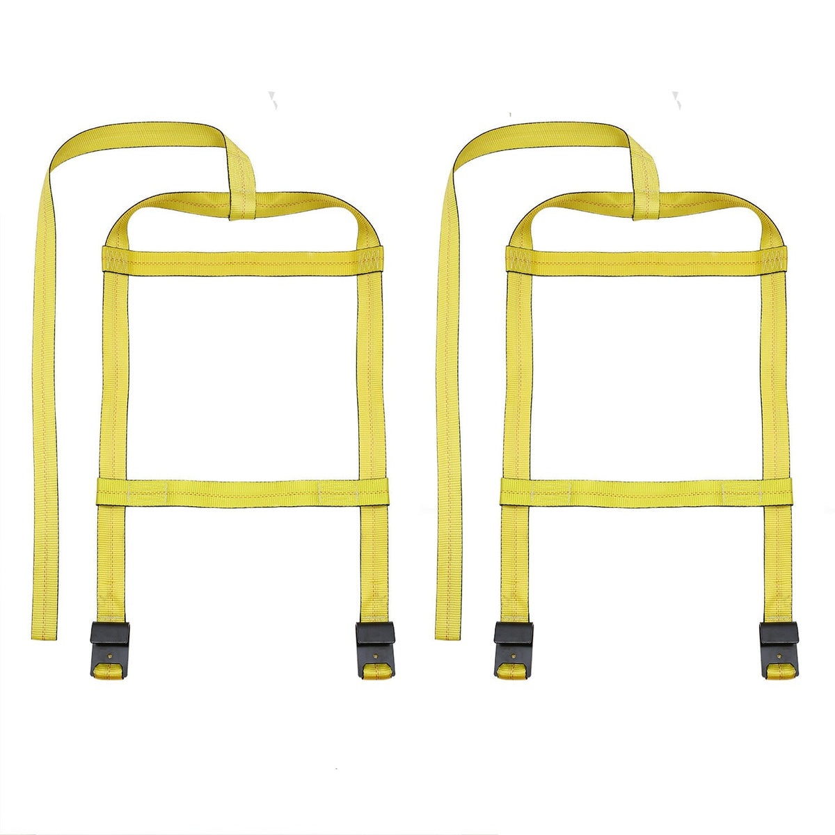 2Pcs Car Basket Straps Adjustable Tow Dolly Tire Basket Straps with Flat Hooks