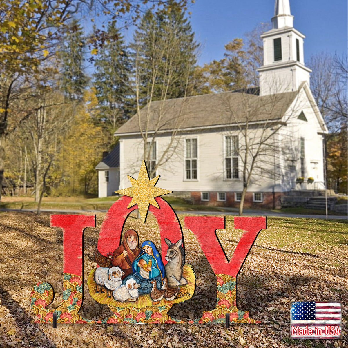 Joy Outdoor Nativity Set  by G. DeBrekht - Nativity Holiday Décor - 8121454F-S3L