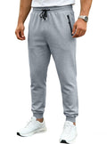 Mens Sporty Long Pants Casual Zip-cuff Sweatpants