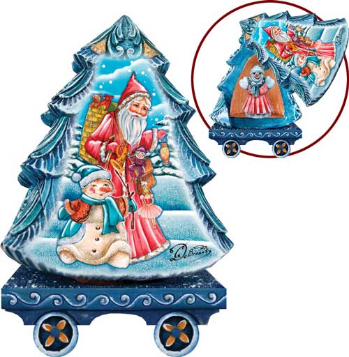 Holiday Express Santa Surprise Tree Box 529213 by G DeBrekht