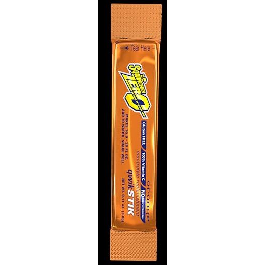 Sqwincher Zero Qwik Stik Orange - Sugar Free Electrolyte Drink Mix, 12 Packs of 10 Sticks