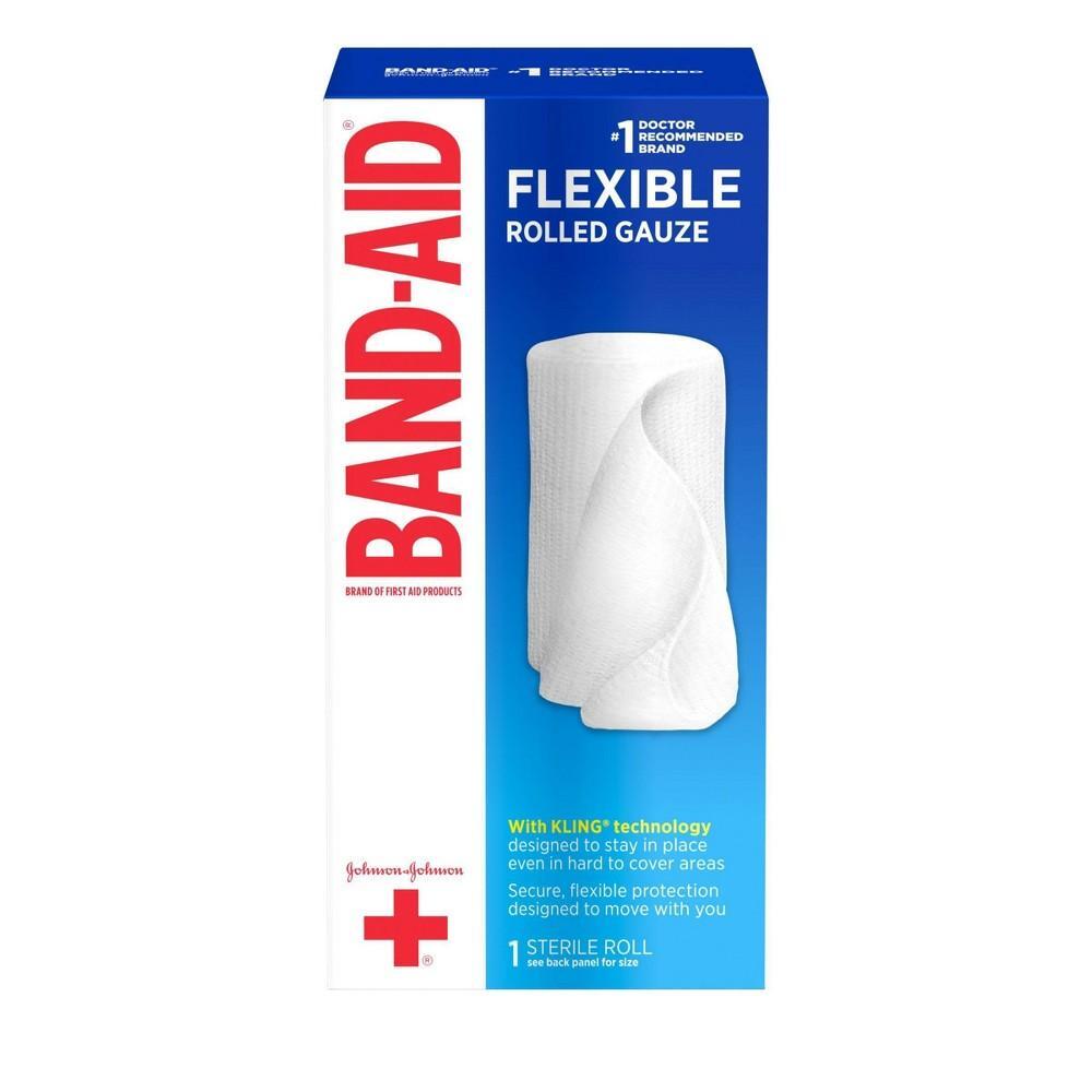 BAND-AID® Flexible Rolled Gauze, 4" x 2-1/2 yd, Large