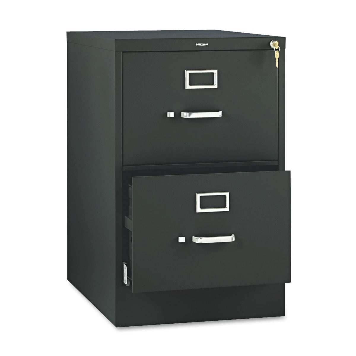 HON 510 Series Vertical File, 2 Legal-Size File Drawers, Black, 18.25" x 25" x 29"
