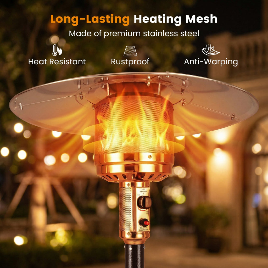 50 000 BTU Patio Propane Gas Heater with Stainless Steel Burner