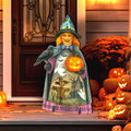 Halloween Witch Freestanding Outdoor Décor – Handcrafted Wooden Yard Display by G. DeBrekht – 8652834F