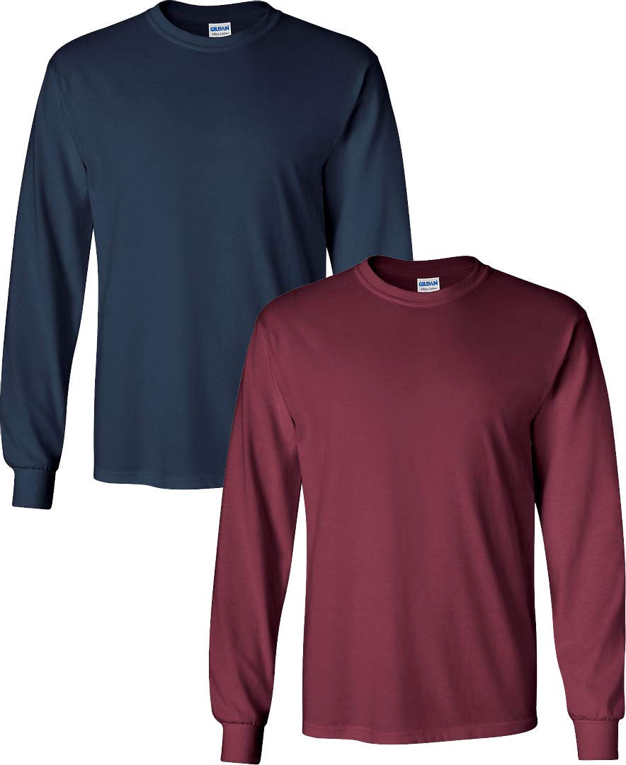 Gildan Adult Ultra Cotton Long Sleeve T-Shirt, Style G2400, Multipack