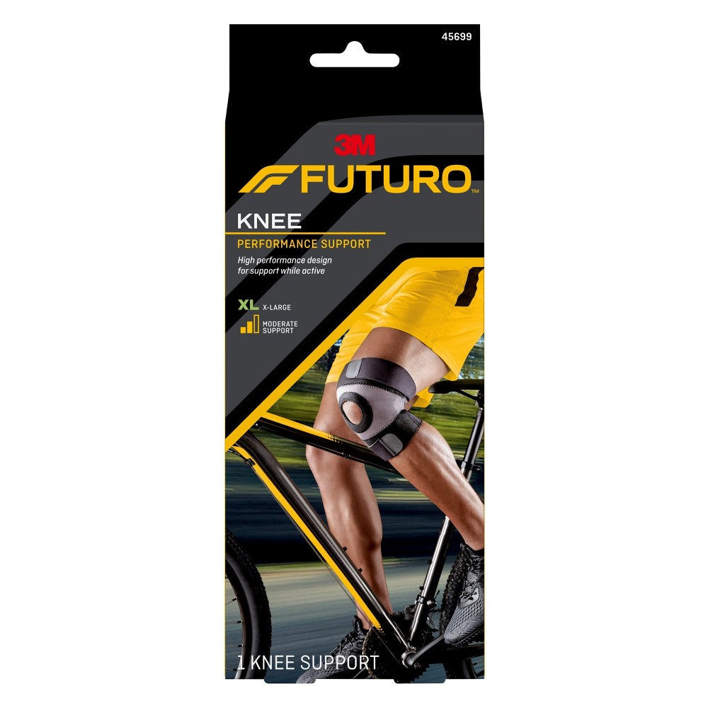 FUTURO Sport Moisture Control Knee Support, Adjustable Breathable Brace, X-Large