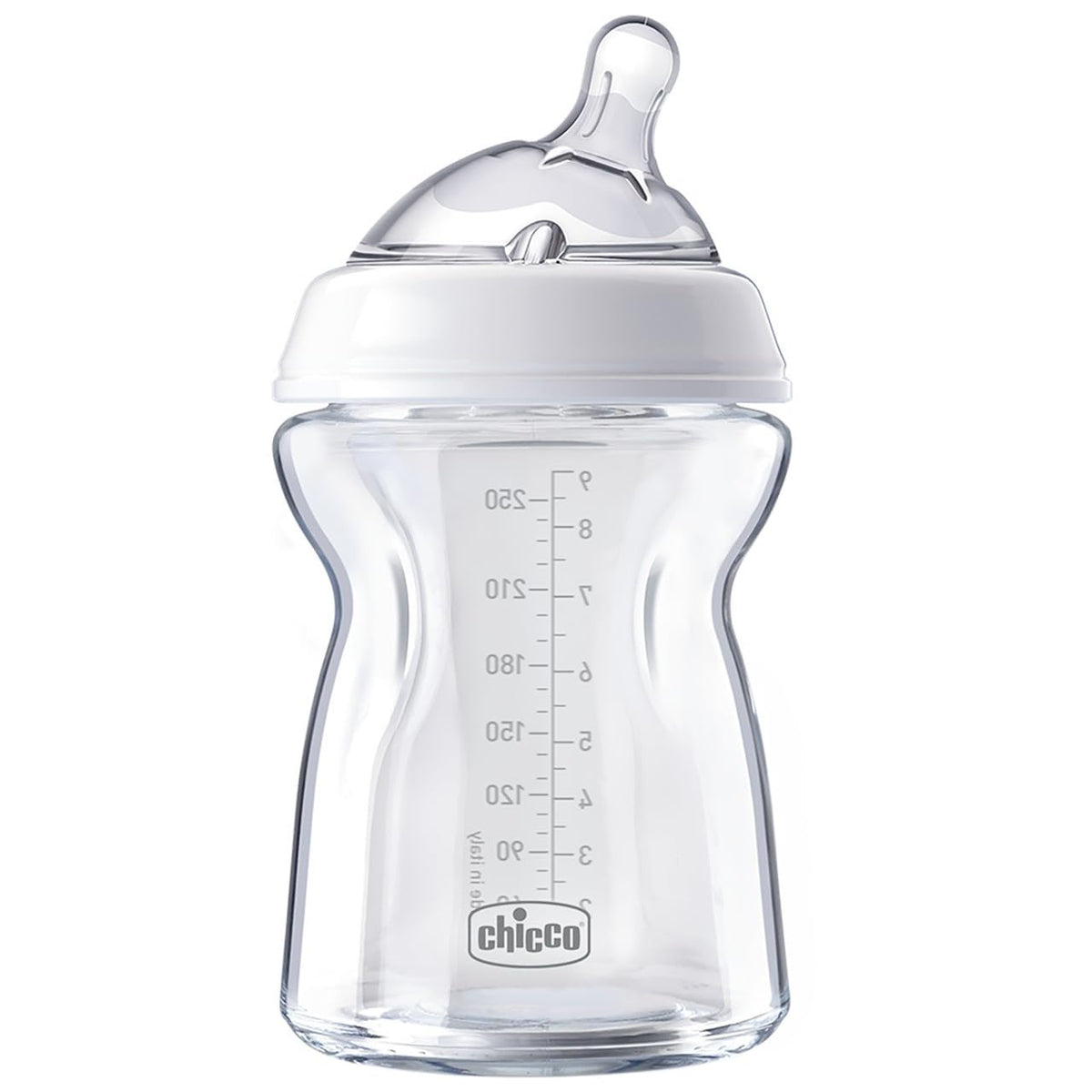 Chicco Natural Feeling 250ml Baby Bottle - Angled Nipple Design for Newborns & Infants