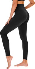 TNNZEET High Waisted Leggings for Women - No See Through Tummy Control Cycling Workout Yoga Pants with Pockets Reg & Plus