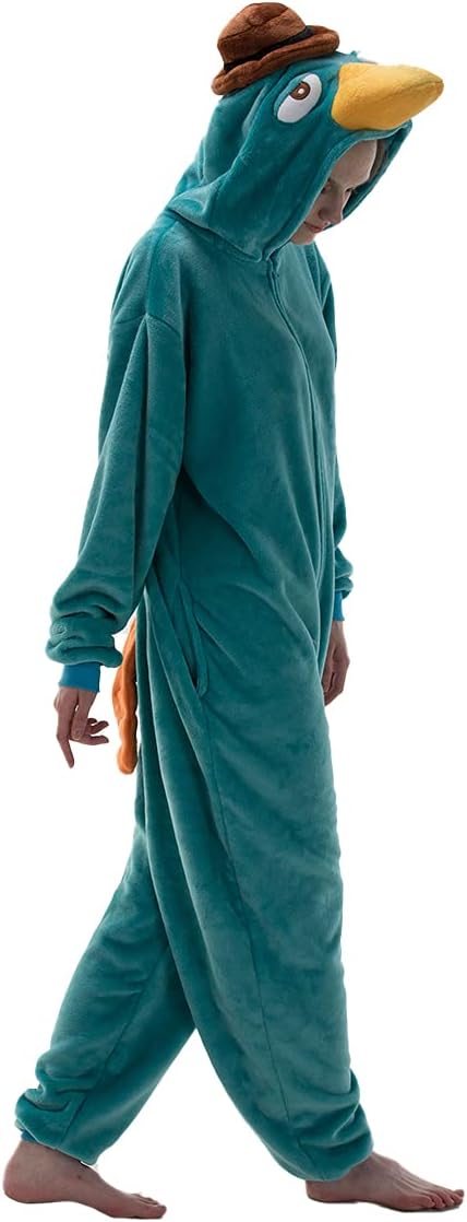 COSUSKET Snug Fit Unisex Adult Onesie Pajamas, Flannel Cosplay Animal One Piece Halloween Costume Sleepwear Homewear