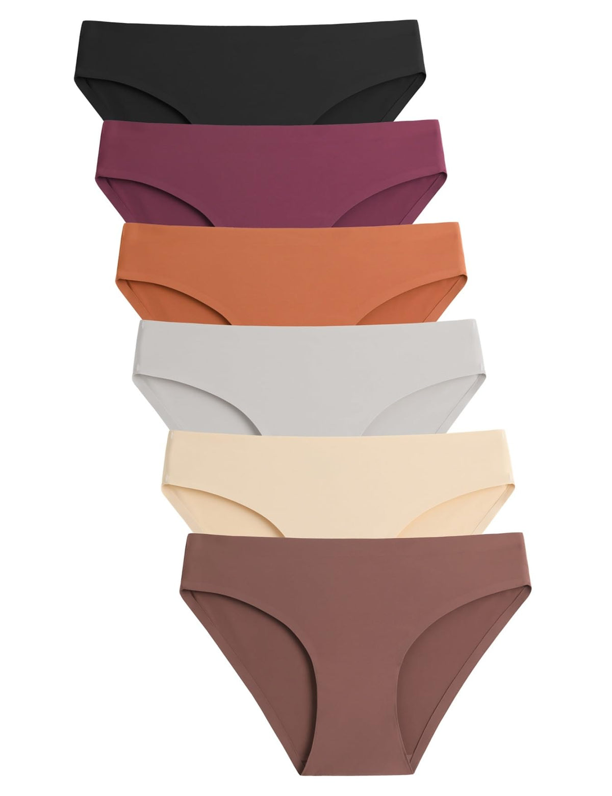 Caterlove Women's Seamless Underwear No Show Panties 6 Pack