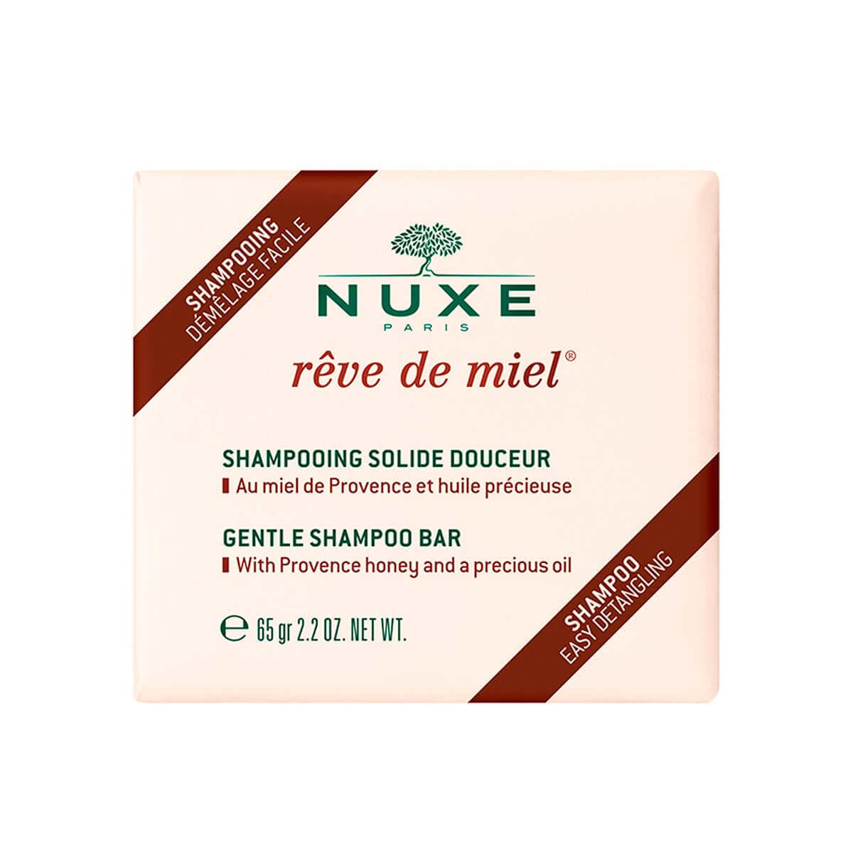 Nuxe Reve De Miel Solid Shampoo Bar - Gentle, Sulfate-Free Hair Care for Sensitive Scalps - Natural Ingredients