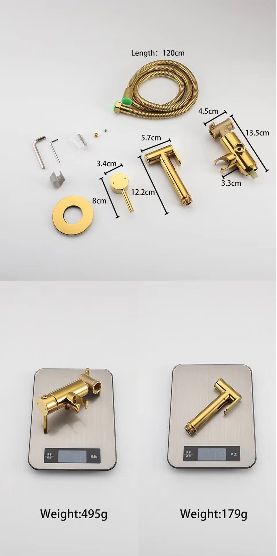 Brass Hot & Cold Toilet Bidet Sprayer Set
