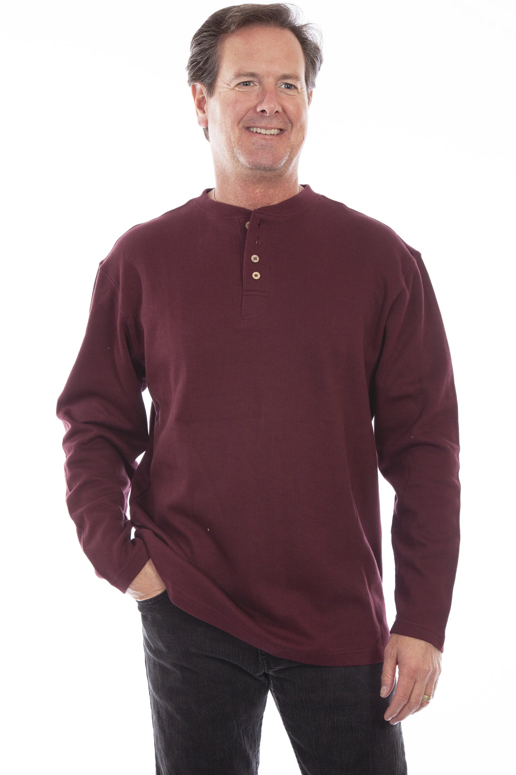 Scully Rib Henley (5294) - Men's Pullover Knit