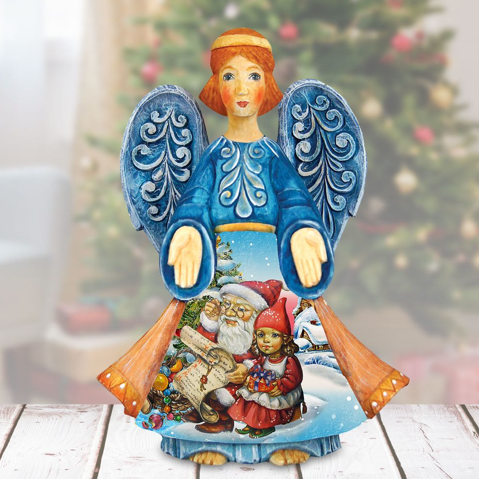 Christmas Angel Christmas Figurine by G. DeBrekht - Nativity Holiday Decor - 552711