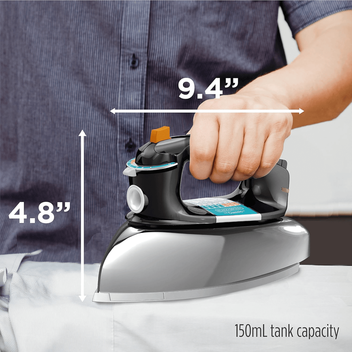 Black & Decker Classic Auto-Shutoff Iron with Aluminum Soleplate