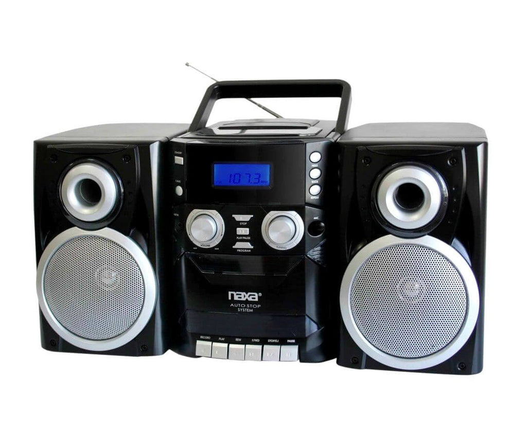 Naxa Portable CD Player with AM/FM Stereo Radio Cassette Player/Recorder
