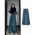 Loose-fit Figure-flattering High-waist Wide-leg Floor-length Pants