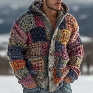 FallWinter European And American-Style Fleece Hooded Long-Sleeve Zip-Up Jacket