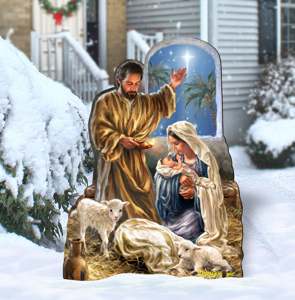 Glory to God Nativity Outdoor Decor by D. Gelsinger - Nativity Holiday Decor - 8461045F-DG