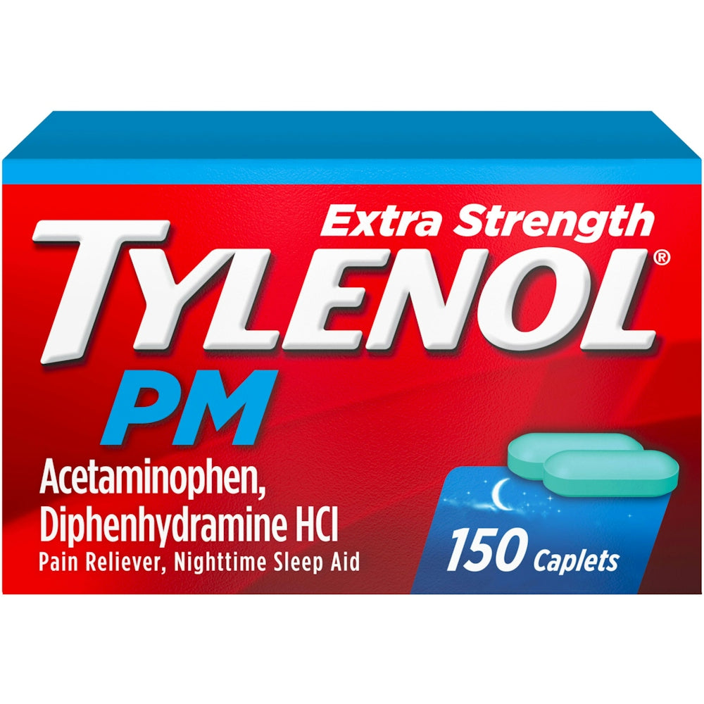 Tylenol® PM Extra Strength 25 mg - 500 mg Tablet CPLT, 150 EA