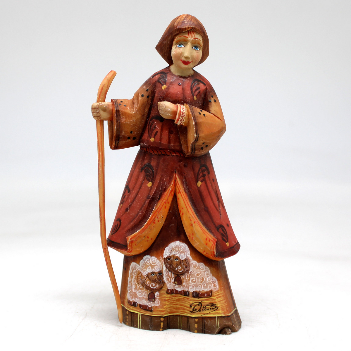 Shepherd Boy Handcrafted Christmas Figurine - G. DeBrekht - Christmas Santa Snowman Decor
