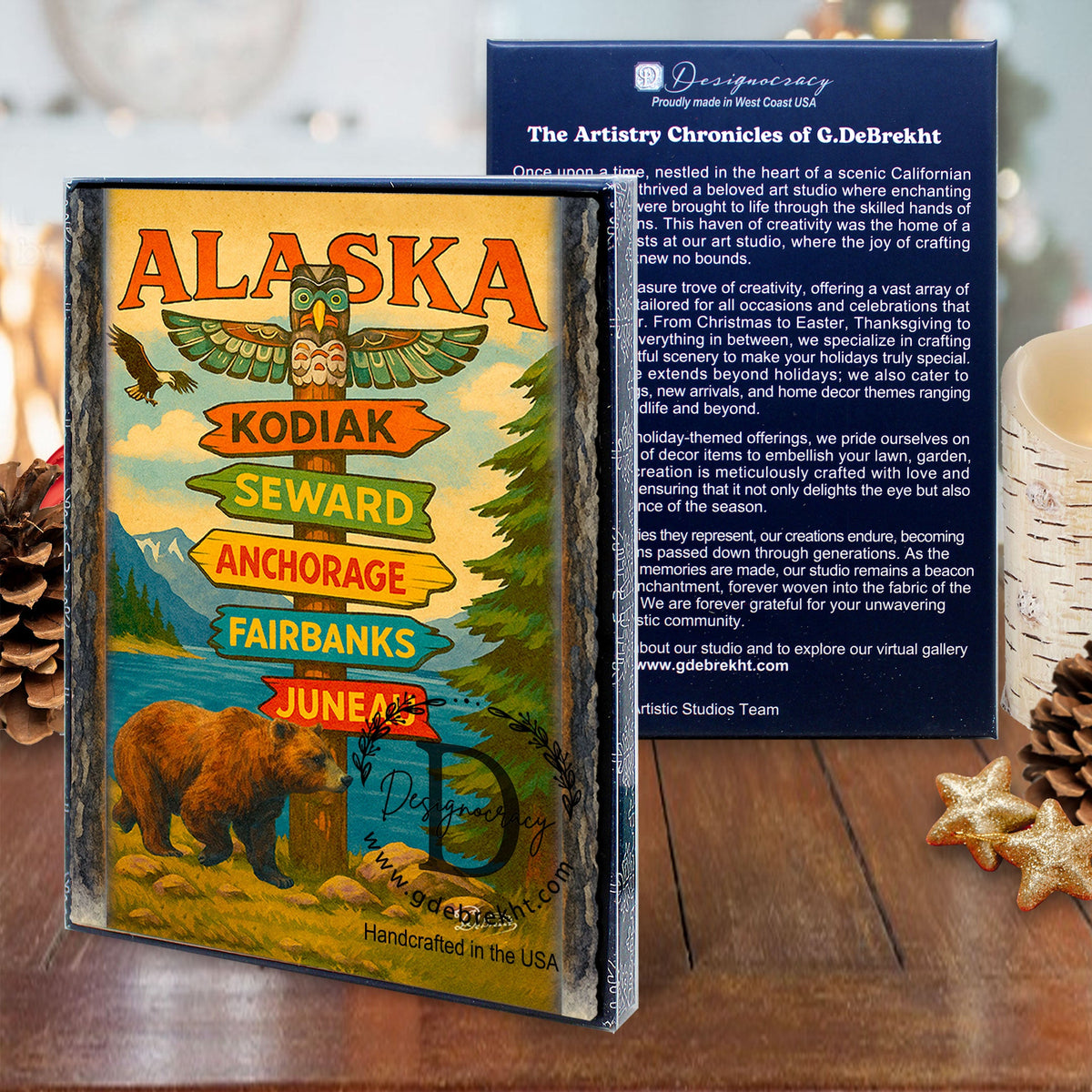 Northern Destinations Signpost Greeting Card by G. Debrekht - 97133GC