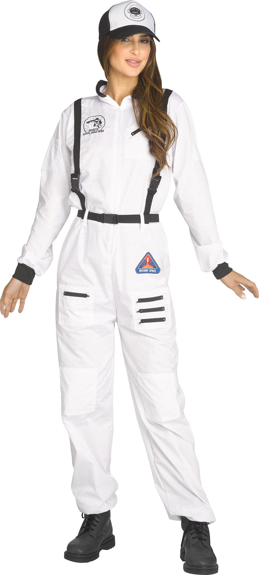 Astronaut NASA White Jumpsuit Adult Costume Medium 8-10