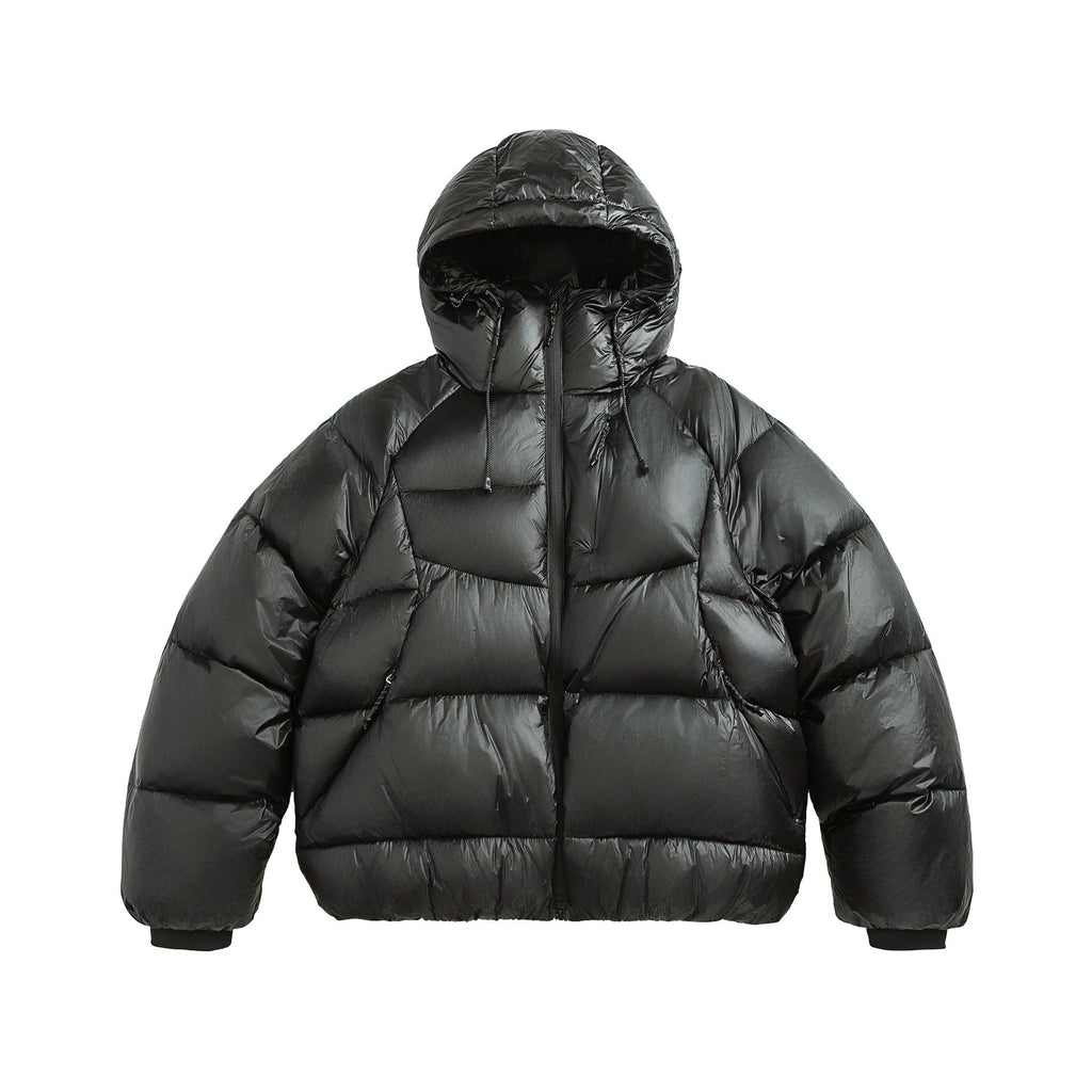 Water-repellent Quilted Hooded Insulated Down Jacket