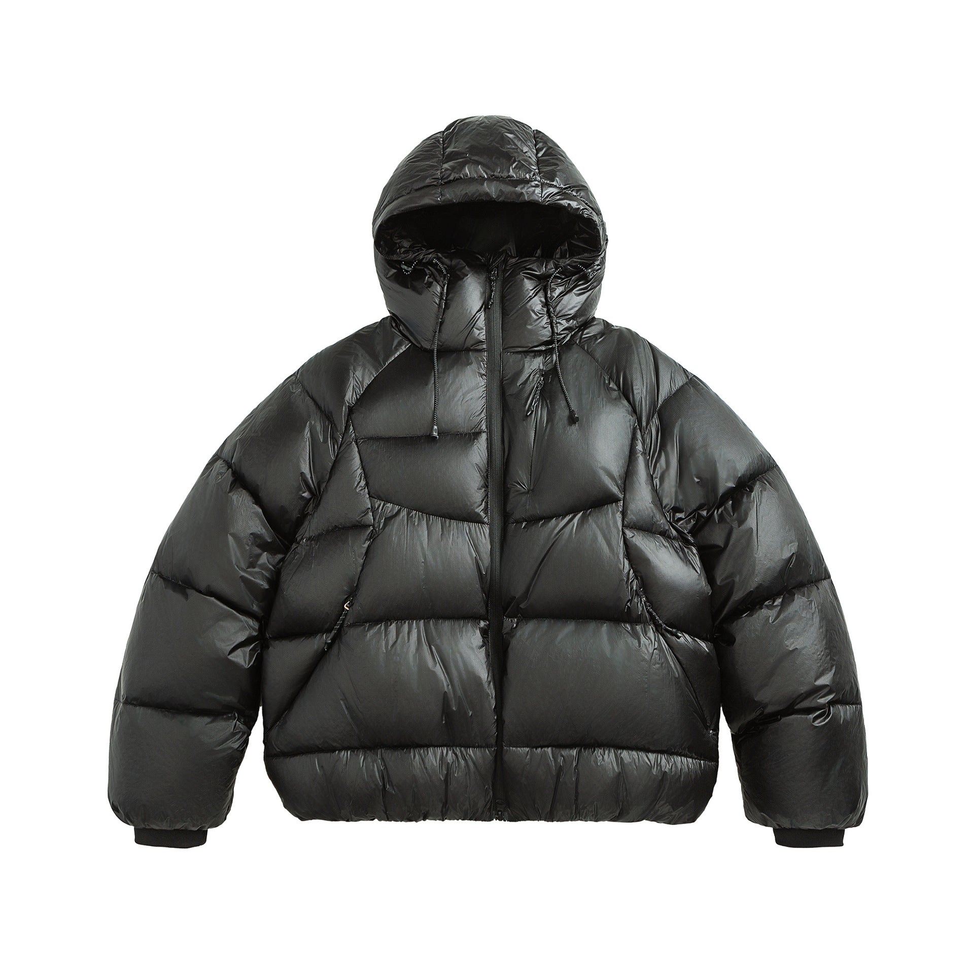 Water-repellent Quilted Hooded Insulated Down Jacket