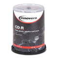 Innovera CD-R Recordable Disc, 700 MB/80min, 52x, Spindle, Silver, 100/Pack