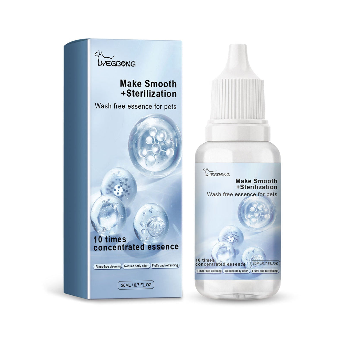 Pet Hair Daily Gentle Cleaning and Scented No-Rinse Care Essence for Cats and Dogs