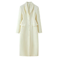 Fashionable Lapel Buttoned Flap Pocket Coat