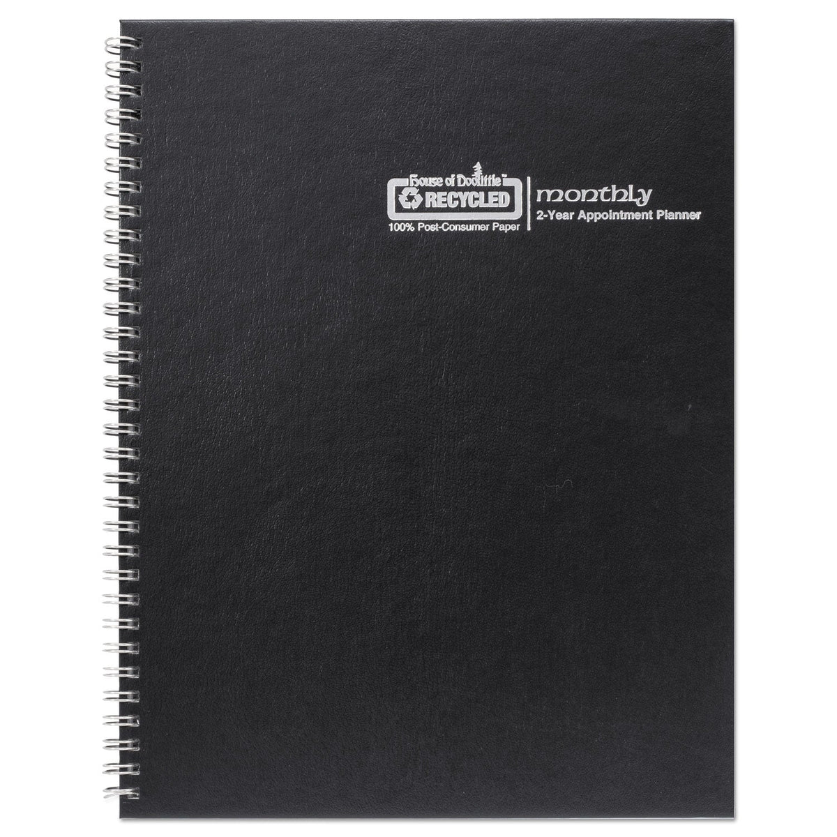 House of Doolittle Monthly Hard Cover Planner, 11 x 8.5, Black Cover, 24-Month (Jan to Dec): 2023 to 2024