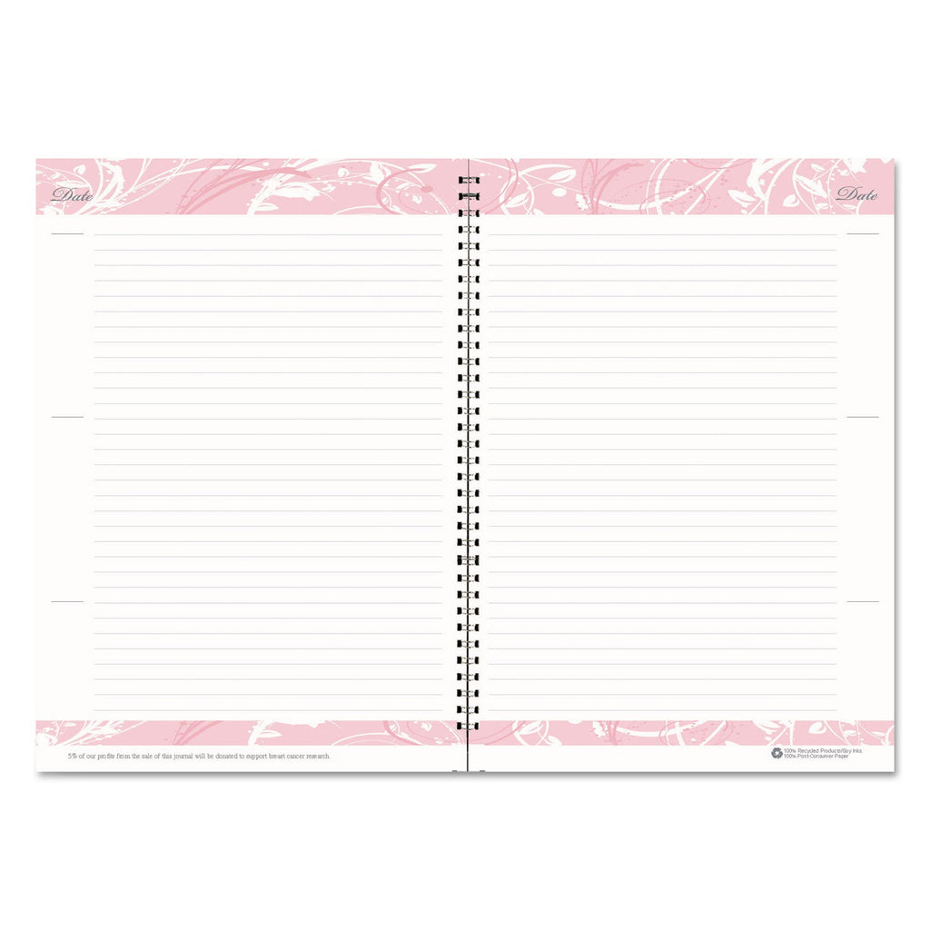 House of Doolittle Breast Cancer Awareness Recycled Ruled Monthly Planner/Journal, 10 x 7, Pink Cover, 12-Month (Jan to Dec): 2023