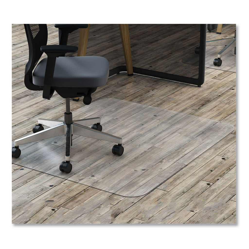 deflecto EconoMat All Day Use Chair Mat for Hard Floors, 45 x 53, Clear
